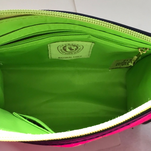 SPARTINA Daufuskie Island Wristlet Pouch Linen Leather Bag Pink Floral Paisley - Picture 6 of 16